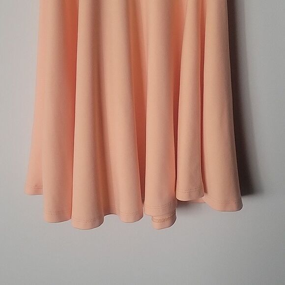 NEW American Apparel Peach Orange Y2k Skater Mini Fit Flare Dress S Indie Sexy S - Picture 7 of 16